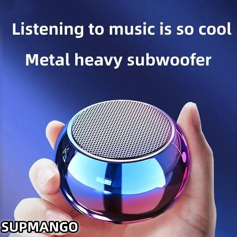 AE06 - Wireless Bluetooth Speaker Portable Small Steel Gun Metal Heavy Stereo Surround