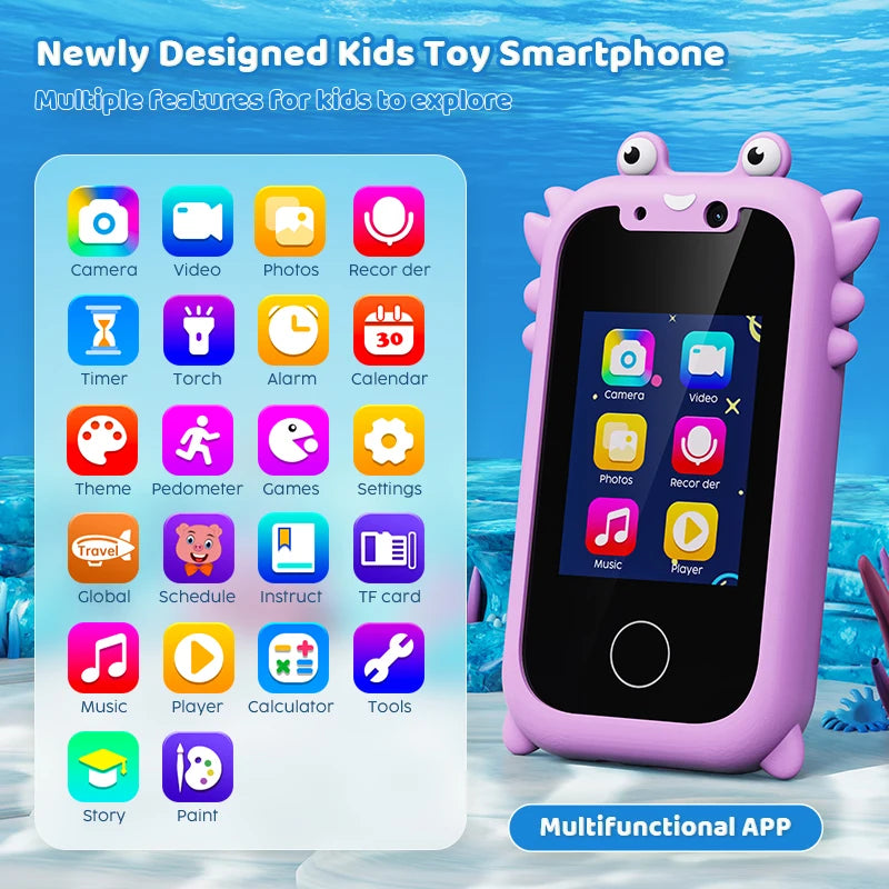 T23 - Kids Smart Phone Toys for Girls Christmas Gifts Touchscreen