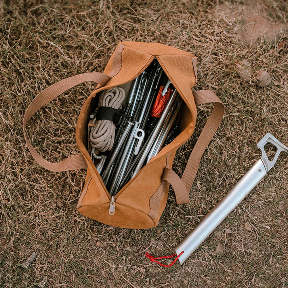 M09 - Camping Tools Storage Bag Large Capacity Cylinder Tent Stake Bag