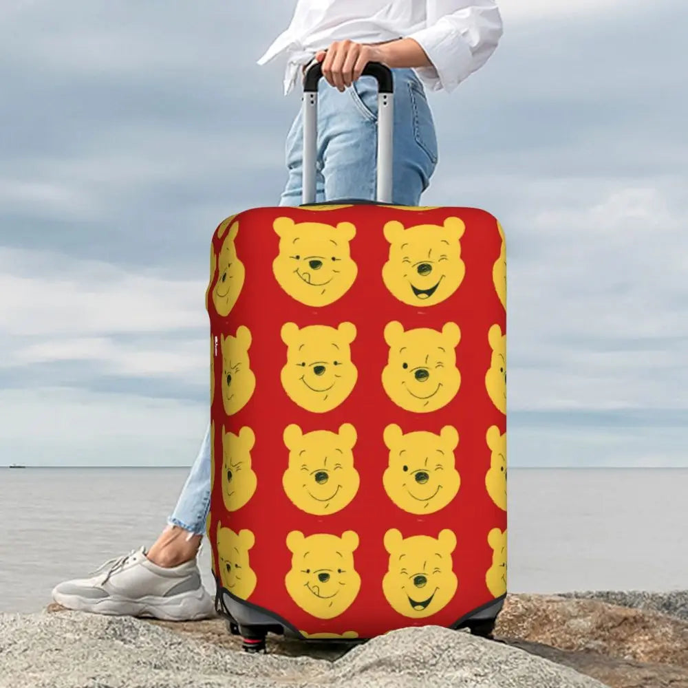 A111 - Custom Winnie The Pooh Luggage Cover Elastic
