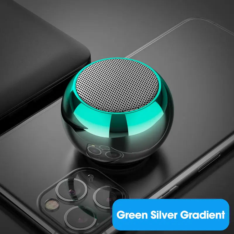 AE06 - Wireless Bluetooth Speaker Portable Small Steel Gun Metal Heavy Stereo Surround