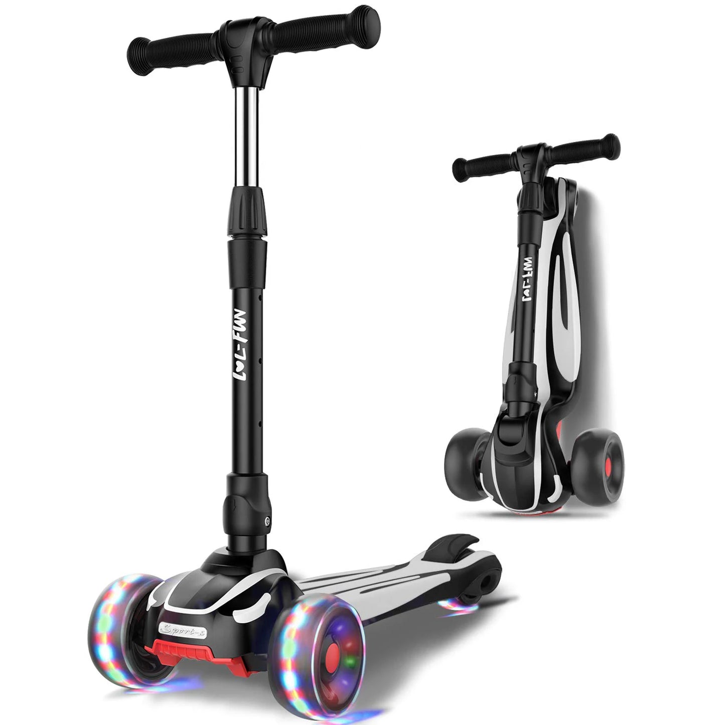 T01 - Scooter for Kids Ages 3-12 Years with 3 Wheel LED Lights