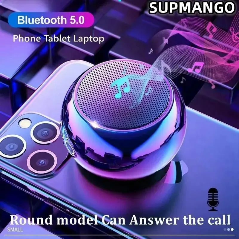 AE06 - Wireless Bluetooth Speaker Portable Small Steel Gun Metal Heavy Stereo Surround