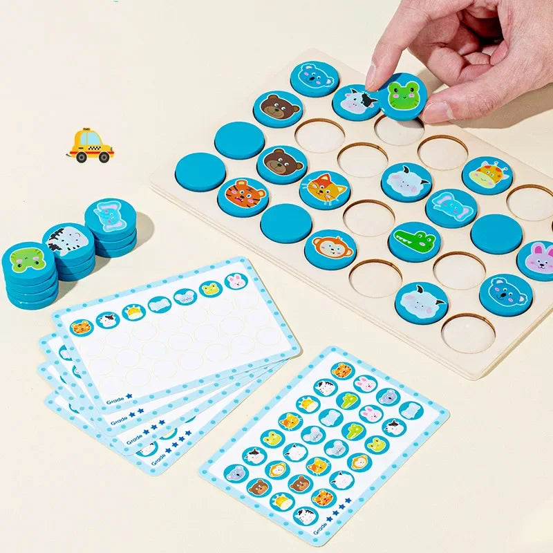 T10 - Find The Same Pattern Puzzle Game Kids Cartoon Animal Memory
