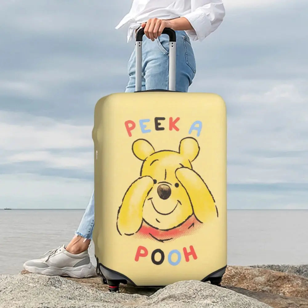 A111 - Custom Winnie The Pooh Luggage Cover Elastic