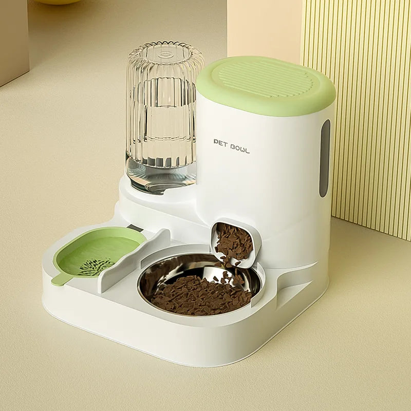 P04 - Bowl with integrated water dispenser, automatic pet feeder and water fountain