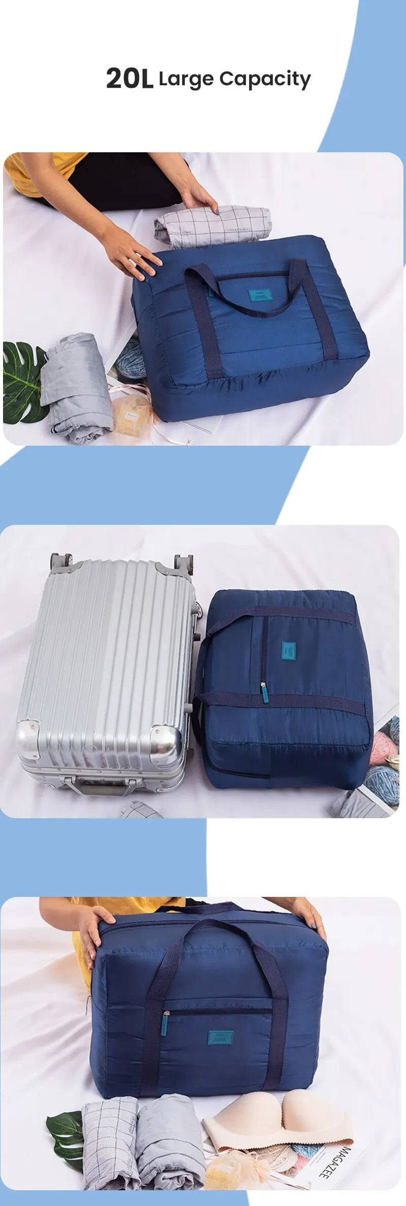 A09 - Foldable Travel Duffel Bag Lightweight Travel Bag