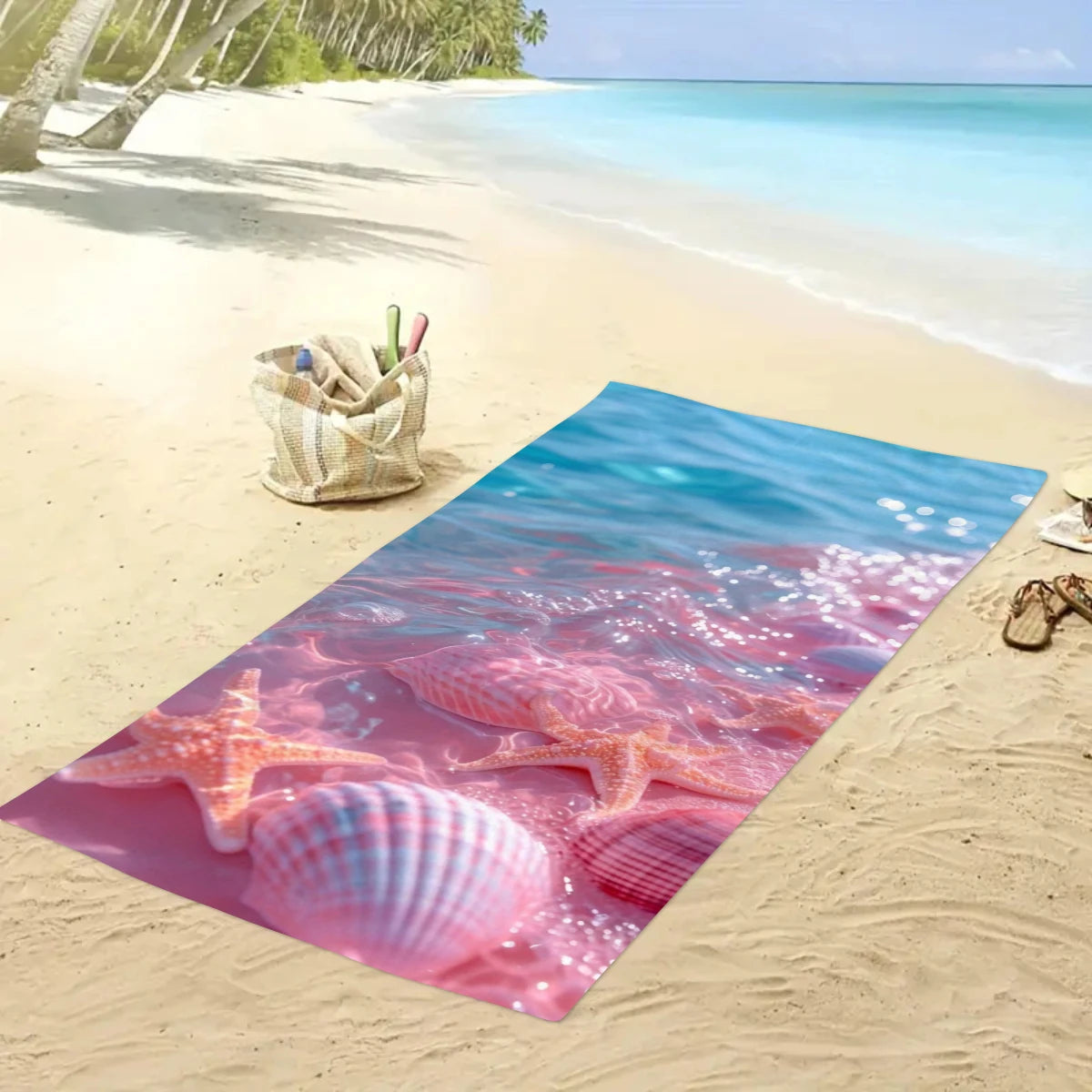 SEA02 - Asciugamano da spiaggia con elemento oceano
