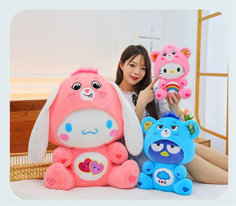 T18 - Anime Cartoon Care Bears Cross-Dressing Plush Toys Japanese
