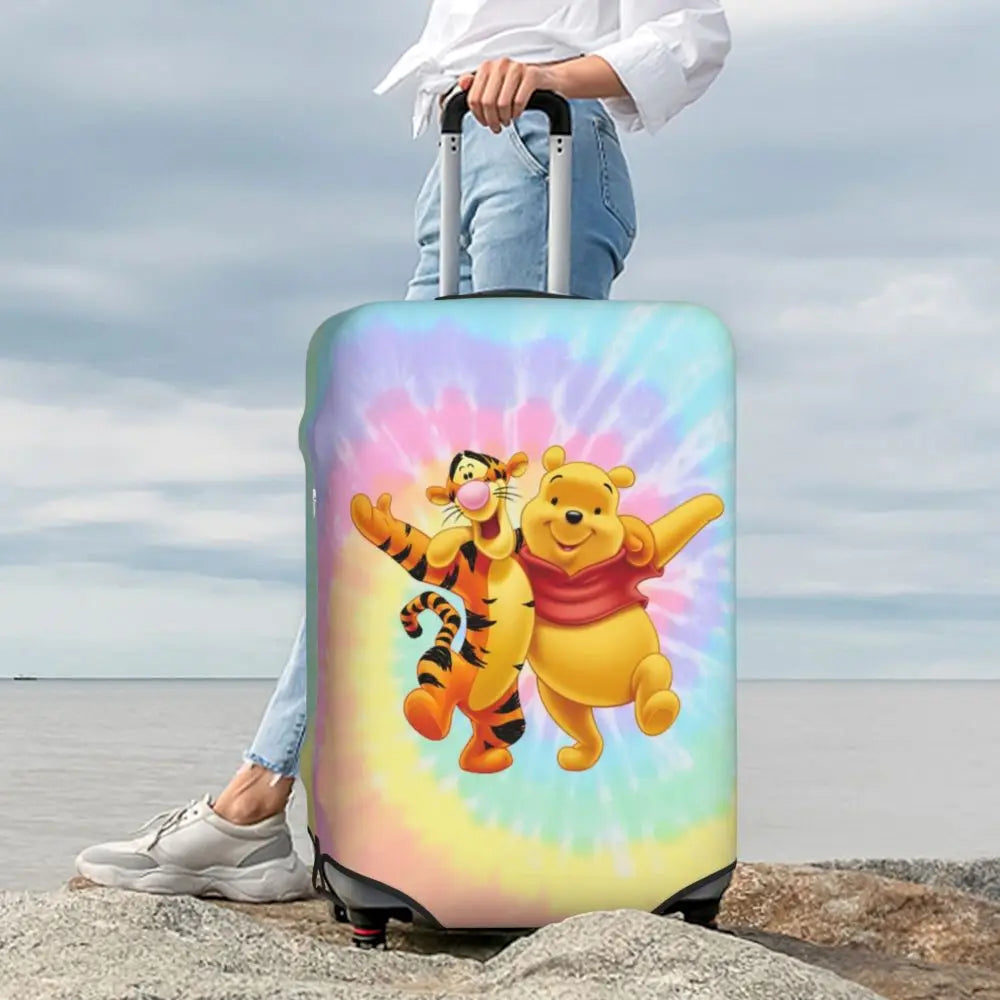 A111 - Custom Winnie The Pooh Luggage Cover Elastic