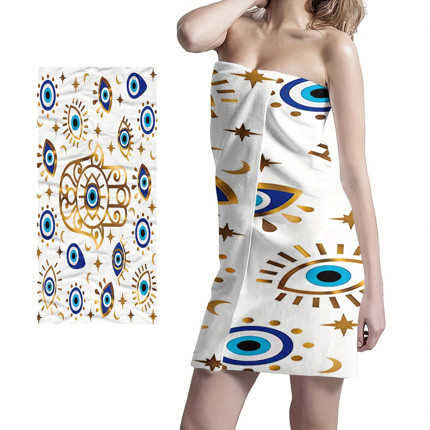 B09 - Eye Pattern Beach Towel