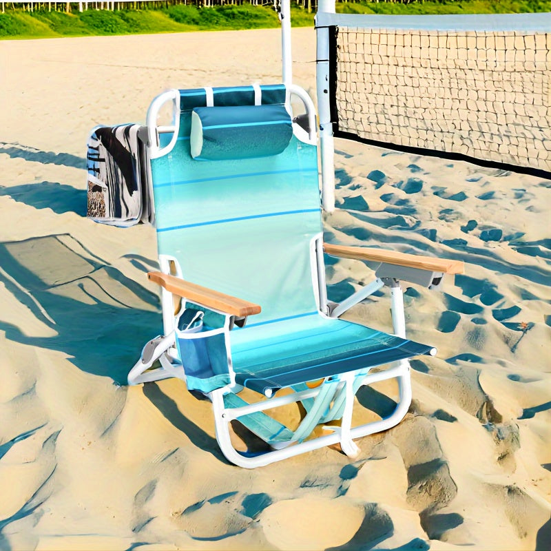 B10 - Adult backpack beach chair with beach towel