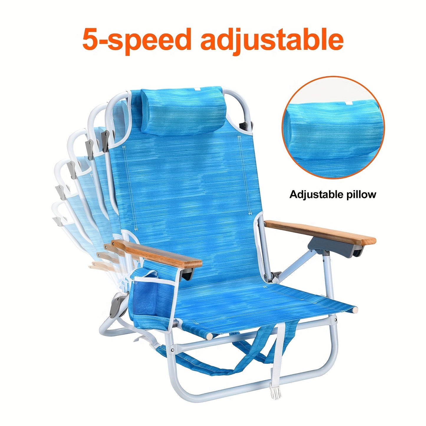 B10 - Adult backpack beach chair with beach towel