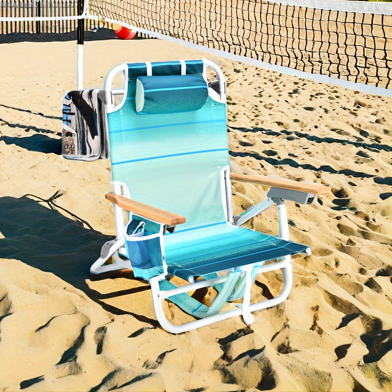 B10 - Adult backpack beach chair with beach towel