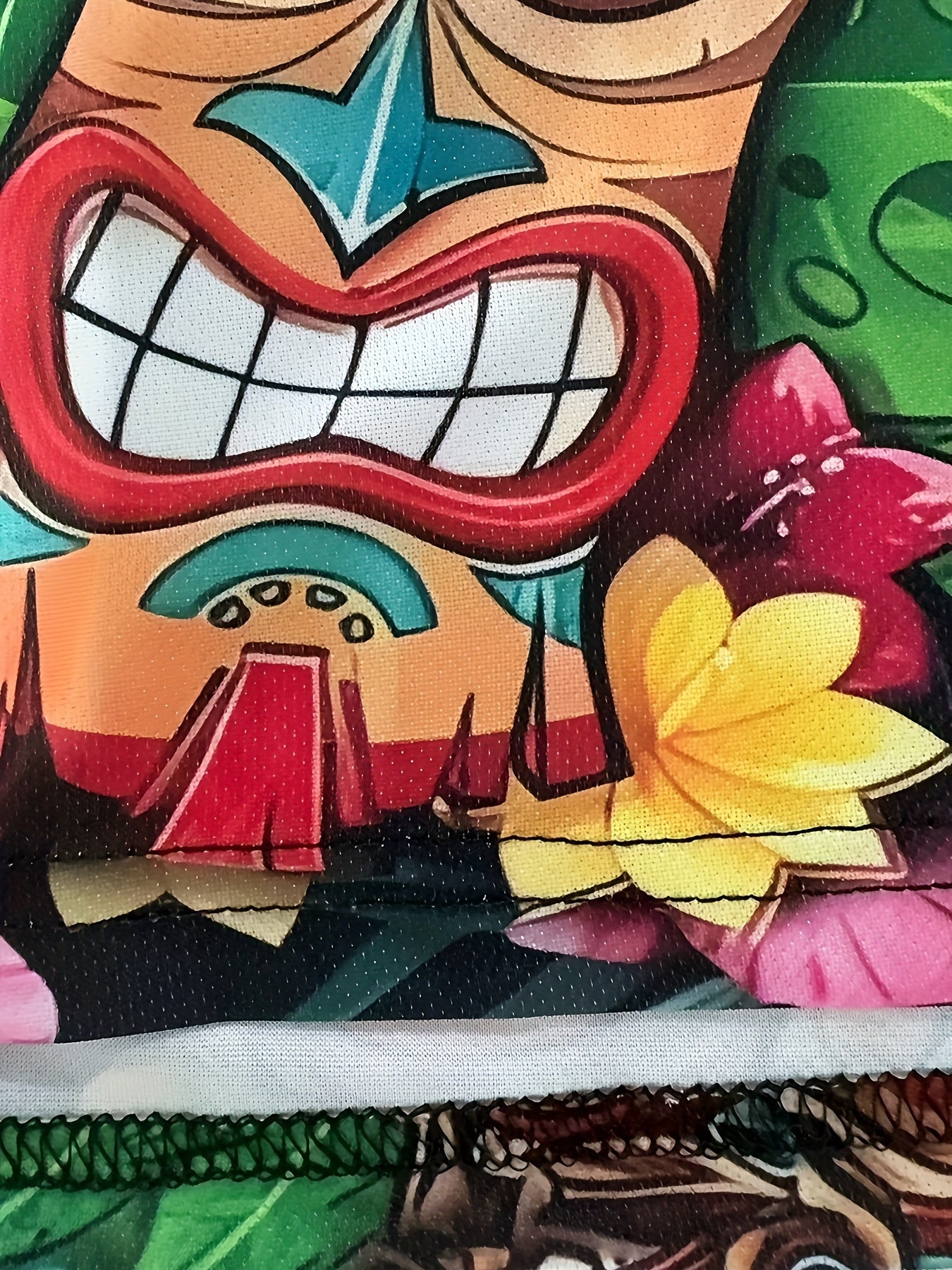 BSMENF06 - Pantaloncini da spiaggia con stampa Hawaii