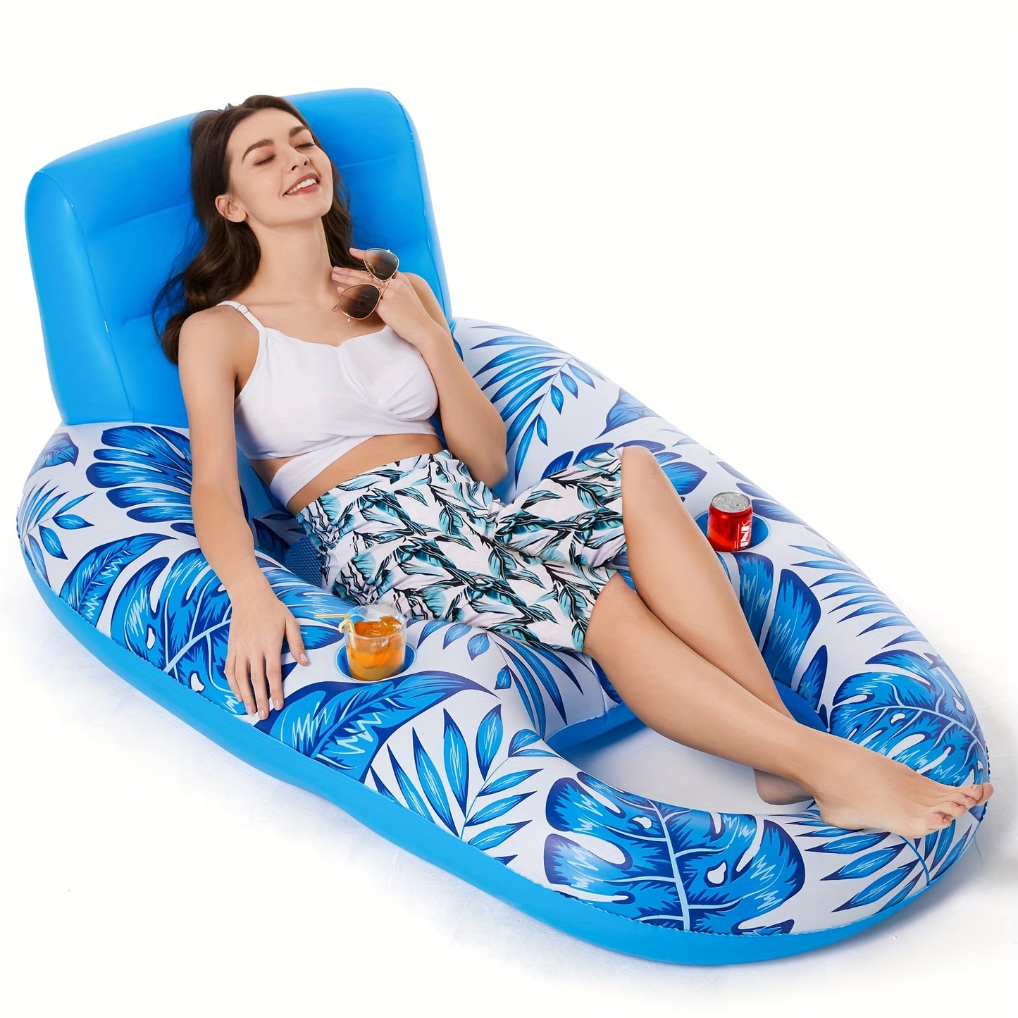 GONF12 - Letto gonfiabile galleggiante per piscina o mare,