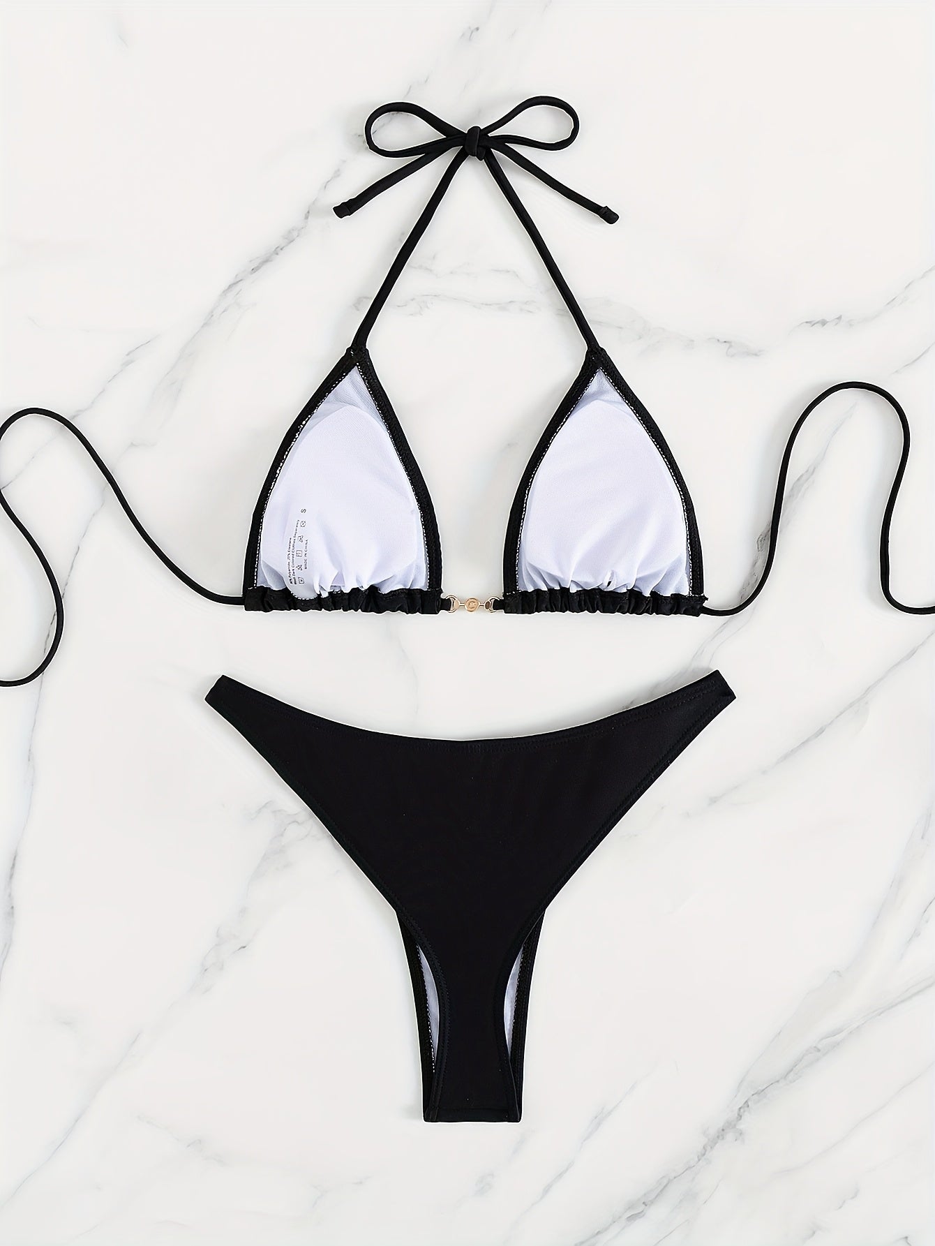 BSGIRL02 - Bikini da 2 pezzi con perizoma alto e allacciatura al collo