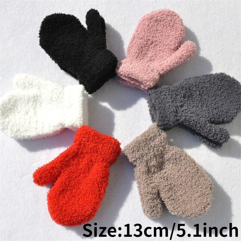 GUA07 - Guanti caldi e spessi per bambini invernali in velluto per bambini