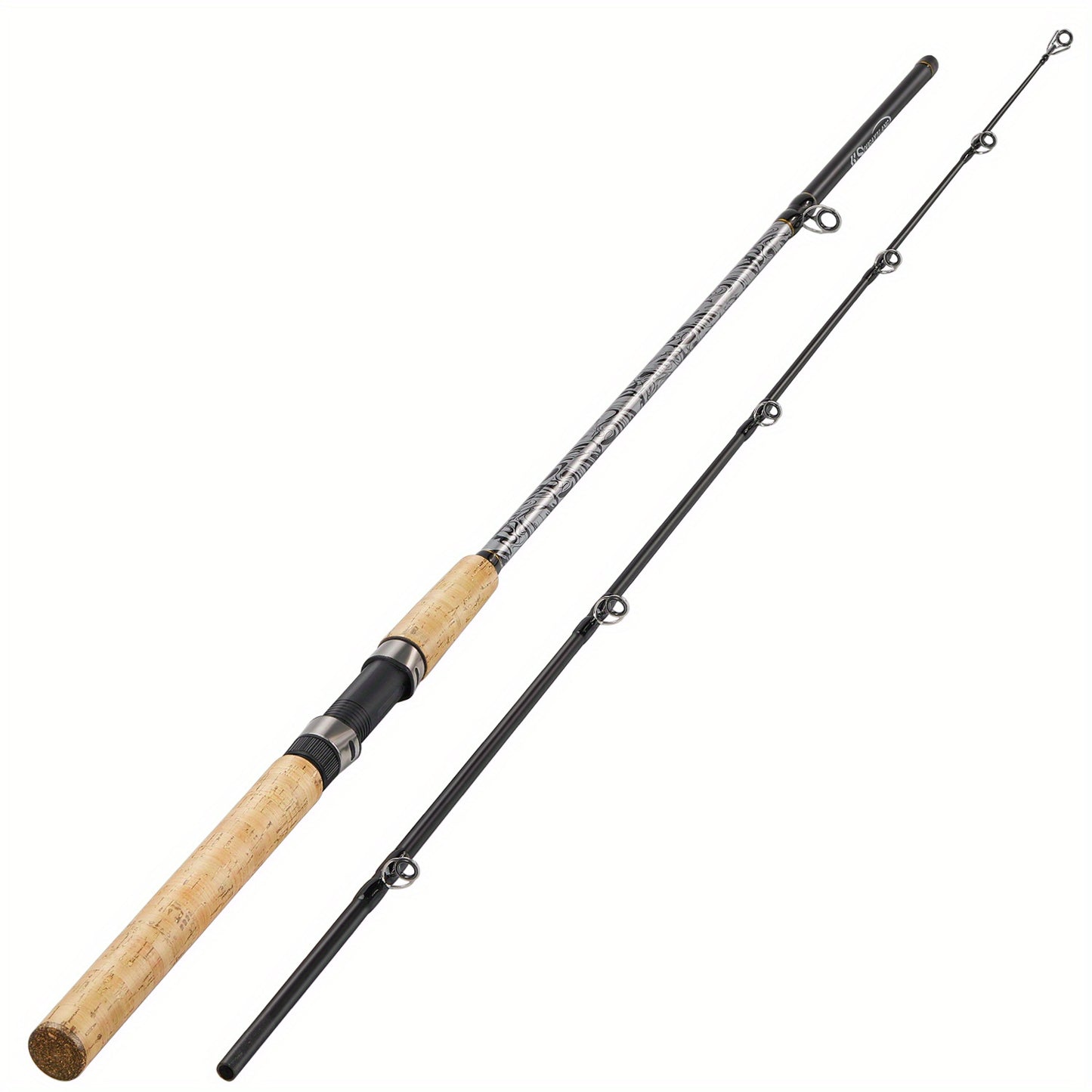 SPORT011 - Canna da pesca resistente e durevole con fusto in fibra di vetro