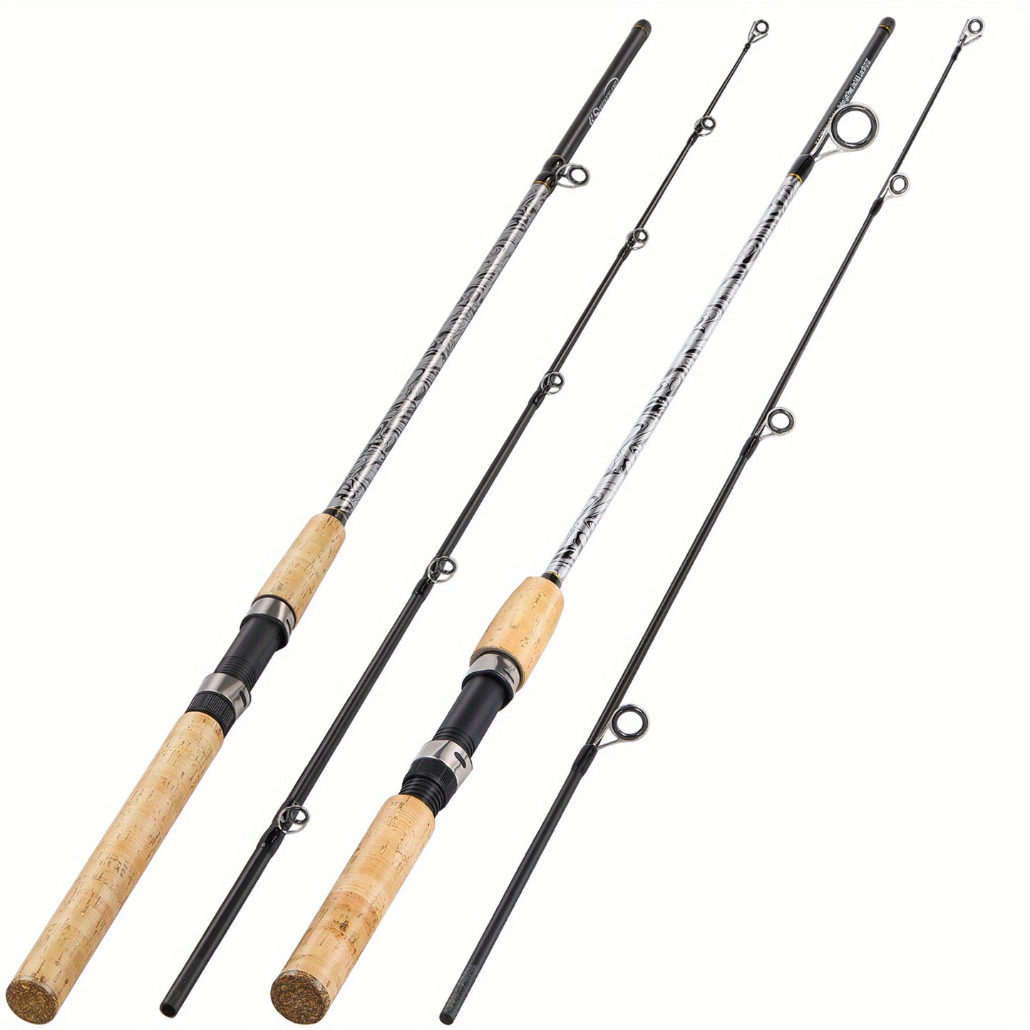 SPORT011 - Canna da pesca resistente e durevole con fusto in fibra di vetro