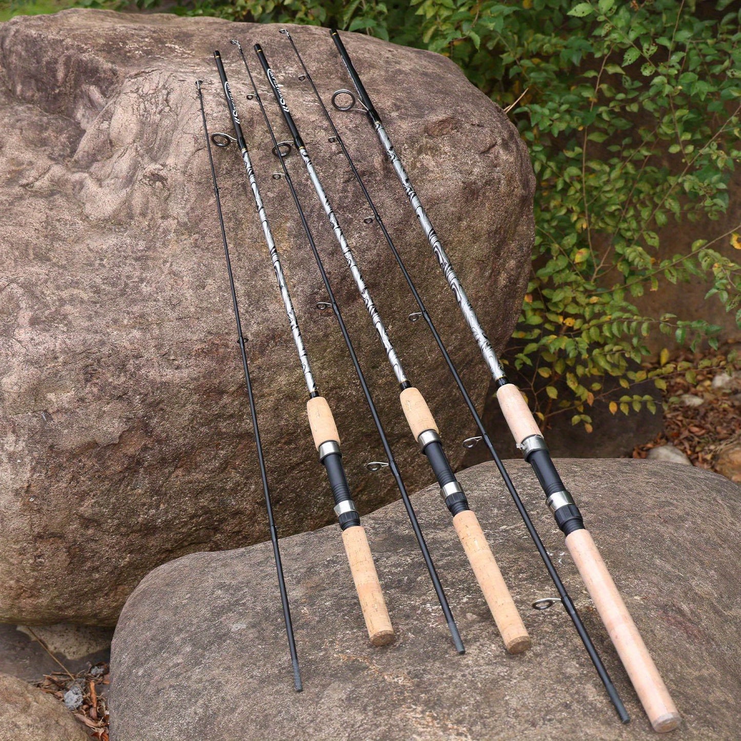 SPORT011 - Canna da pesca resistente e durevole con fusto in fibra di vetro