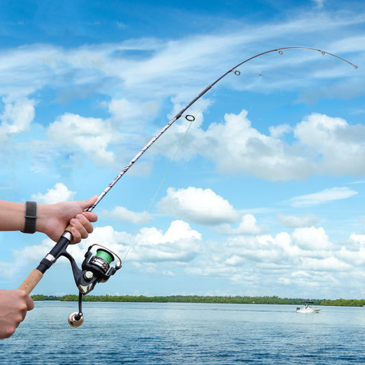 SPORT011 - Canna da pesca resistente e durevole con fusto in fibra di vetro