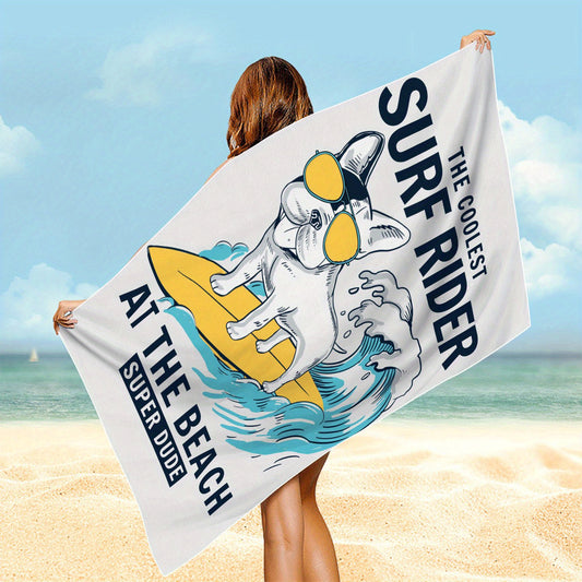 B06 - Surfing Dog Beach Towel