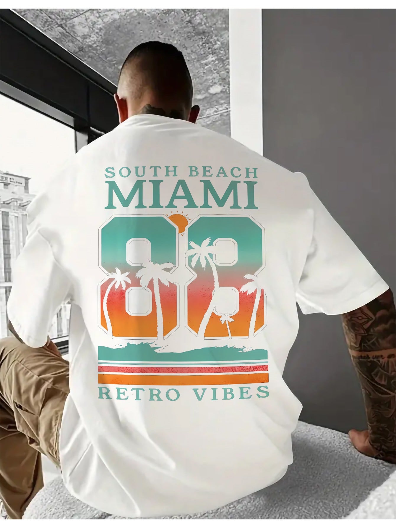 TSHIRT04 - Maglietta in cotone stampato MIAMI