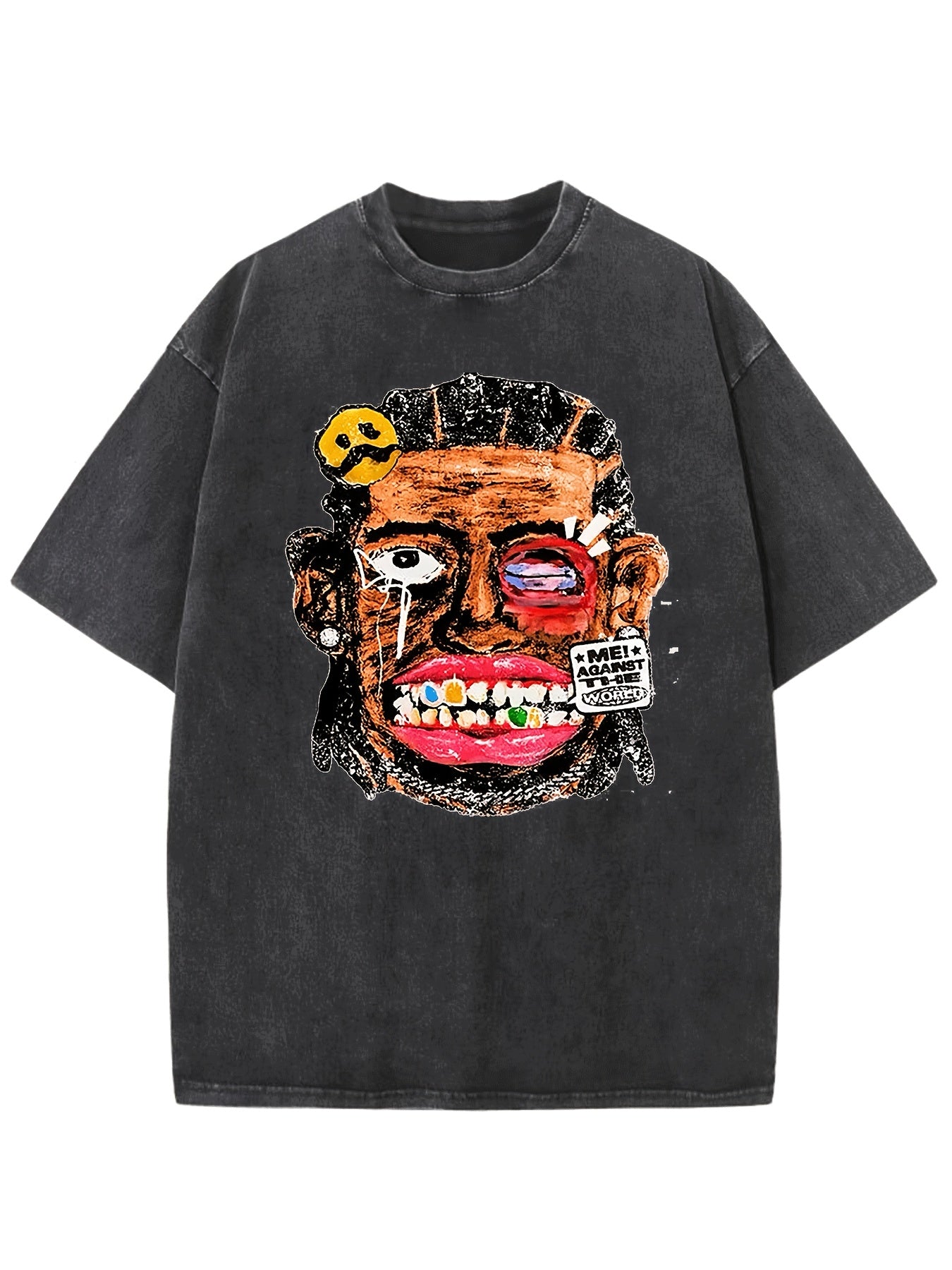 TSHIRT10 - T-shirt da uomo in cotone 100% Harajuku