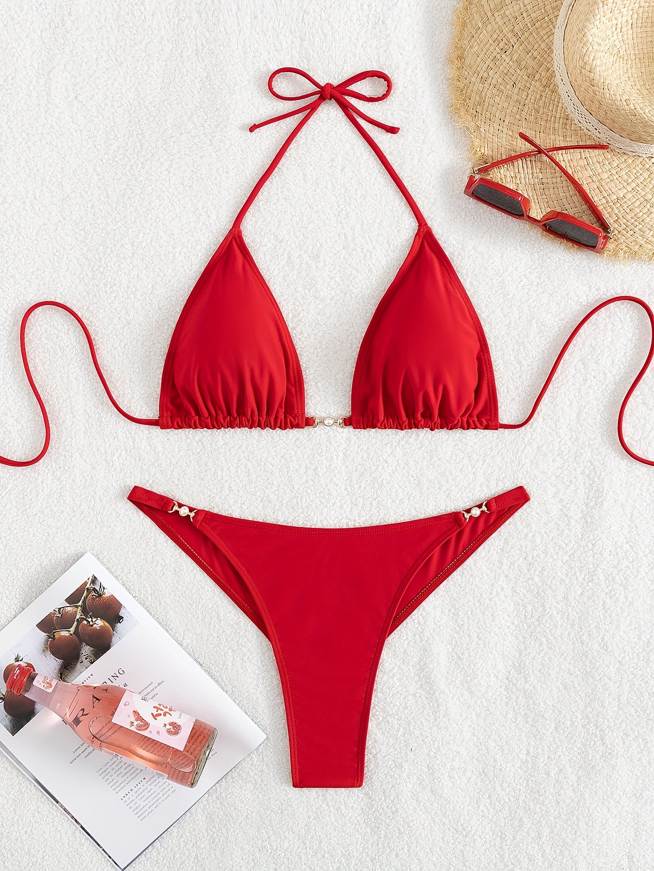 BSGIRL02 - Bikini da 2 pezzi con perizoma alto e allacciatura al collo