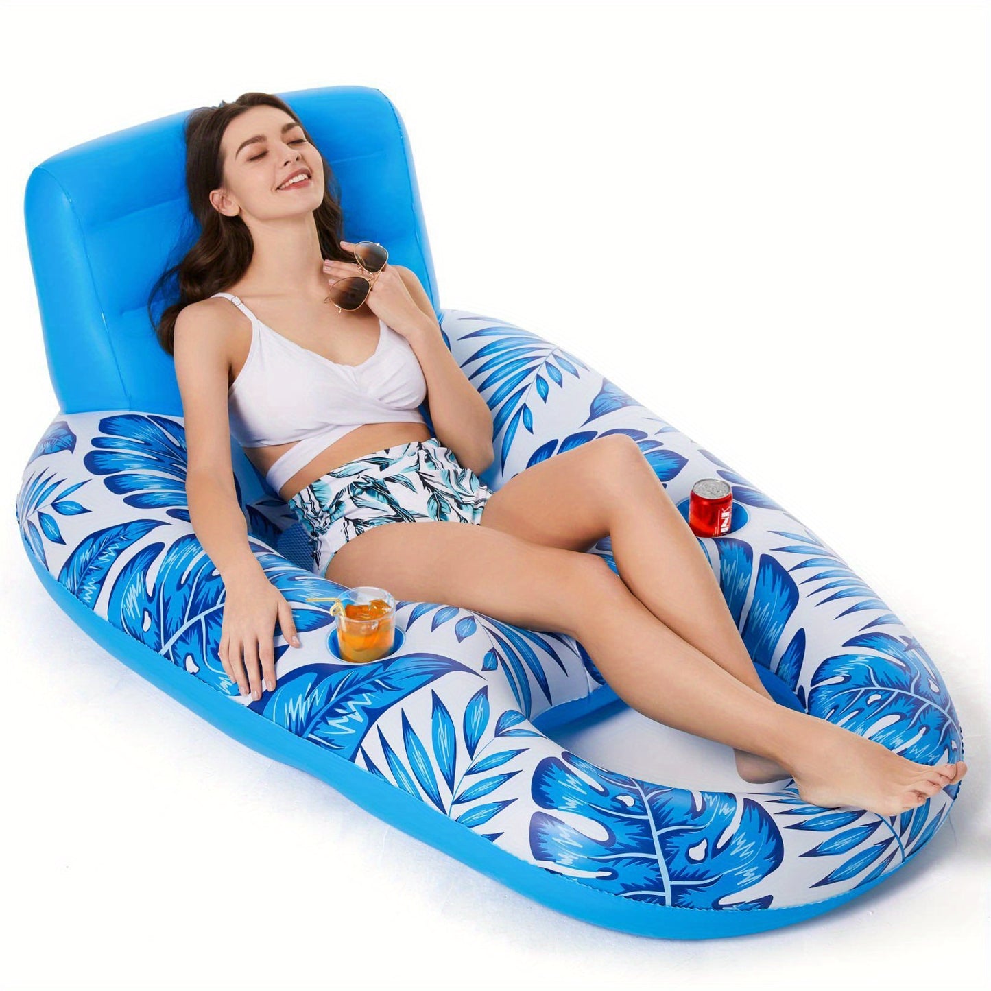 GONF12 - Letto gonfiabile galleggiante per piscina o mare,
