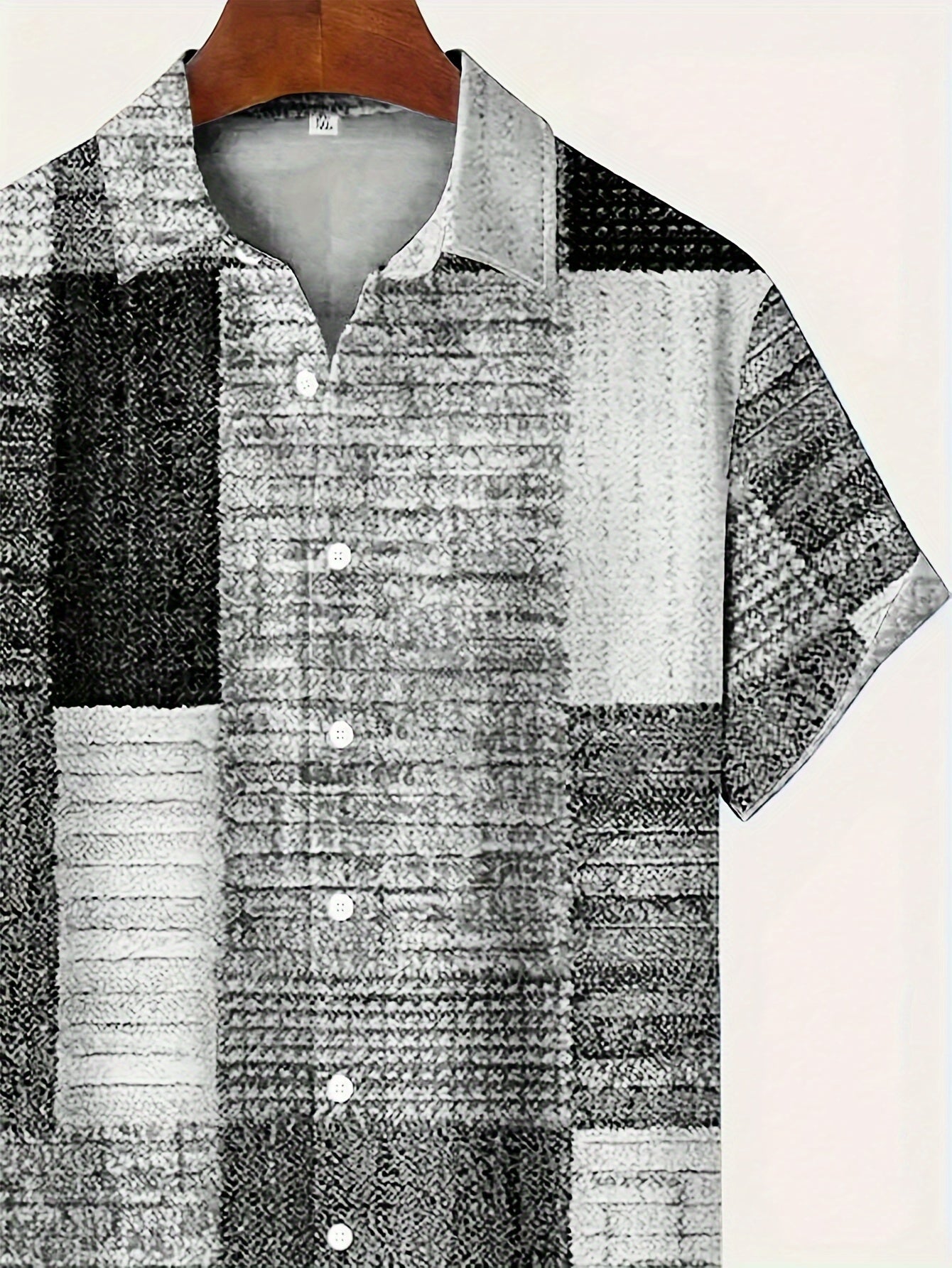 HAWAIA20 - Camicia casual a maniche corte con motivo geometrico