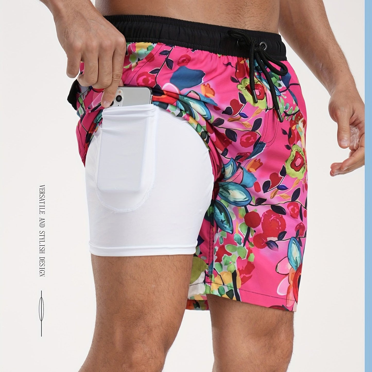 BSMENF19 - Pantaloncini da spiaggia da uomo ad asciugatura rapida