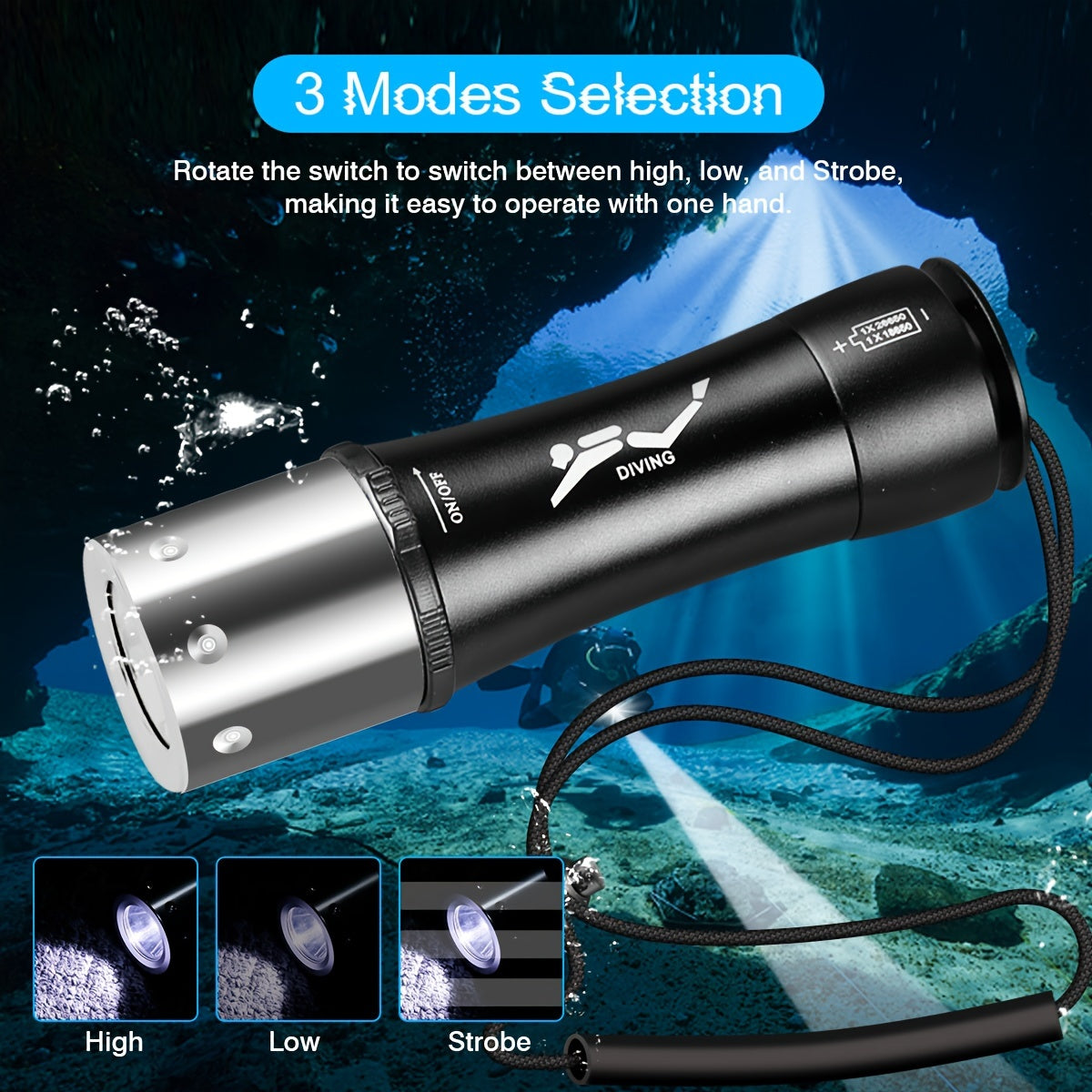 SNOR17 - Torcia subacquea a LED