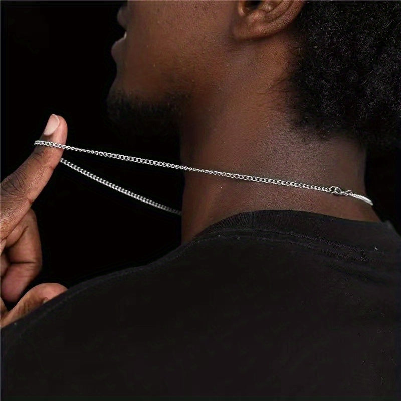 BRAC10 - Collana alla moda semplice al titanio