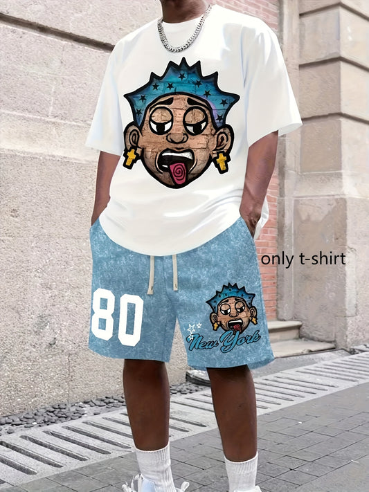 TSHIRT12 - T-shirt da uomo in cotone stampa urban