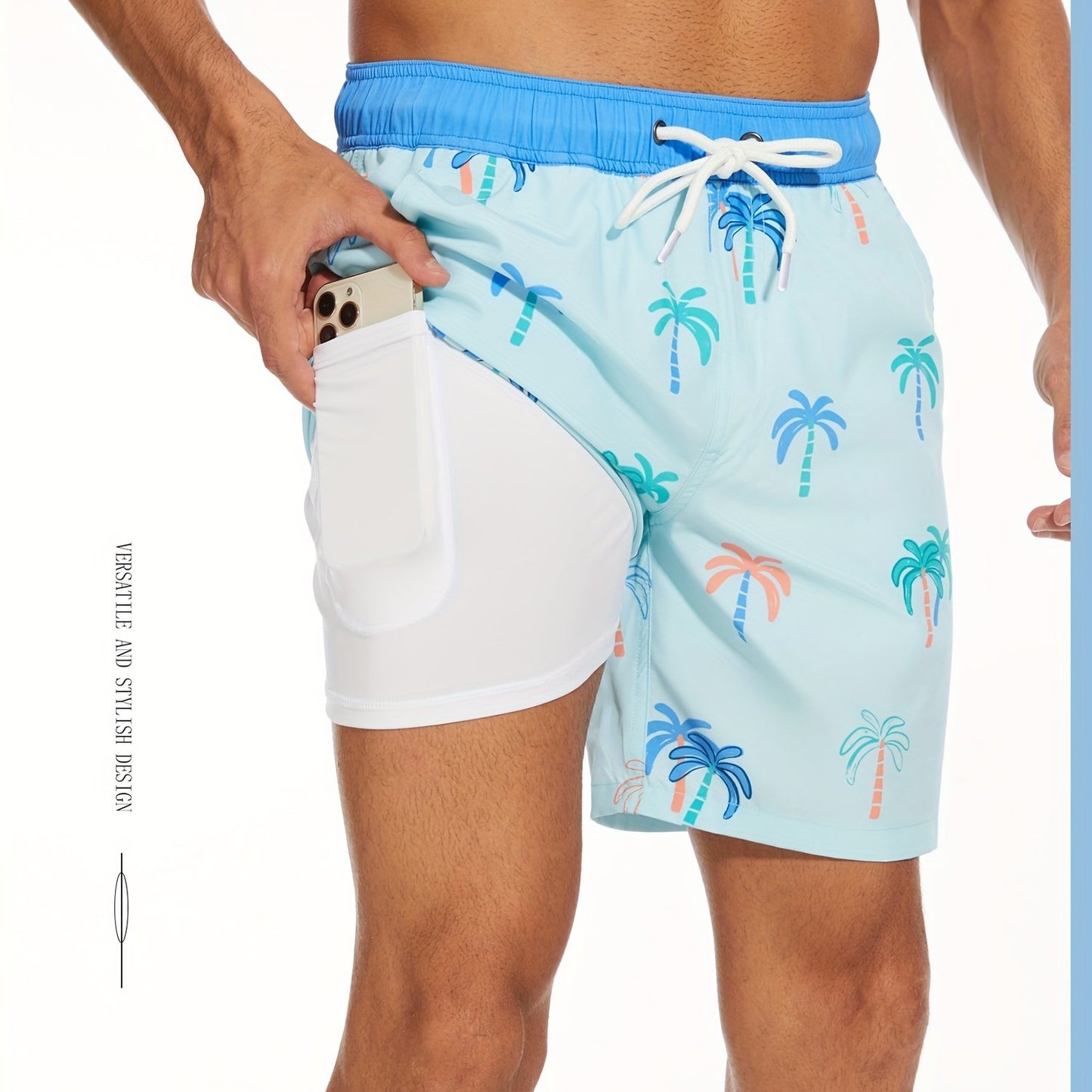 BSMENF19 - Pantaloncini da spiaggia da uomo ad asciugatura rapida