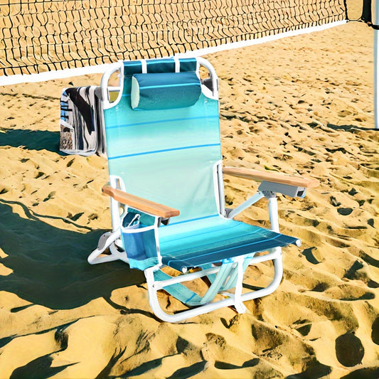 B10 - Adult backpack beach chair with beach towel