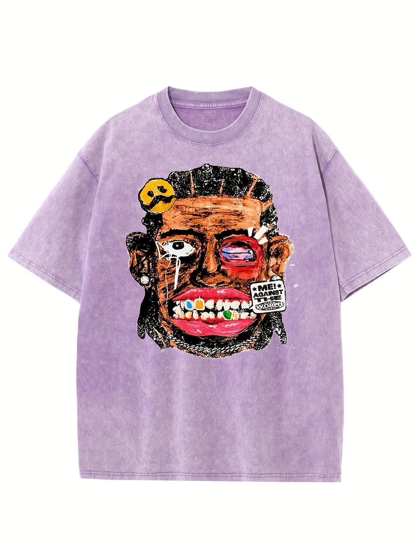 TSHIRT10 - T-shirt da uomo in cotone 100% Harajuku