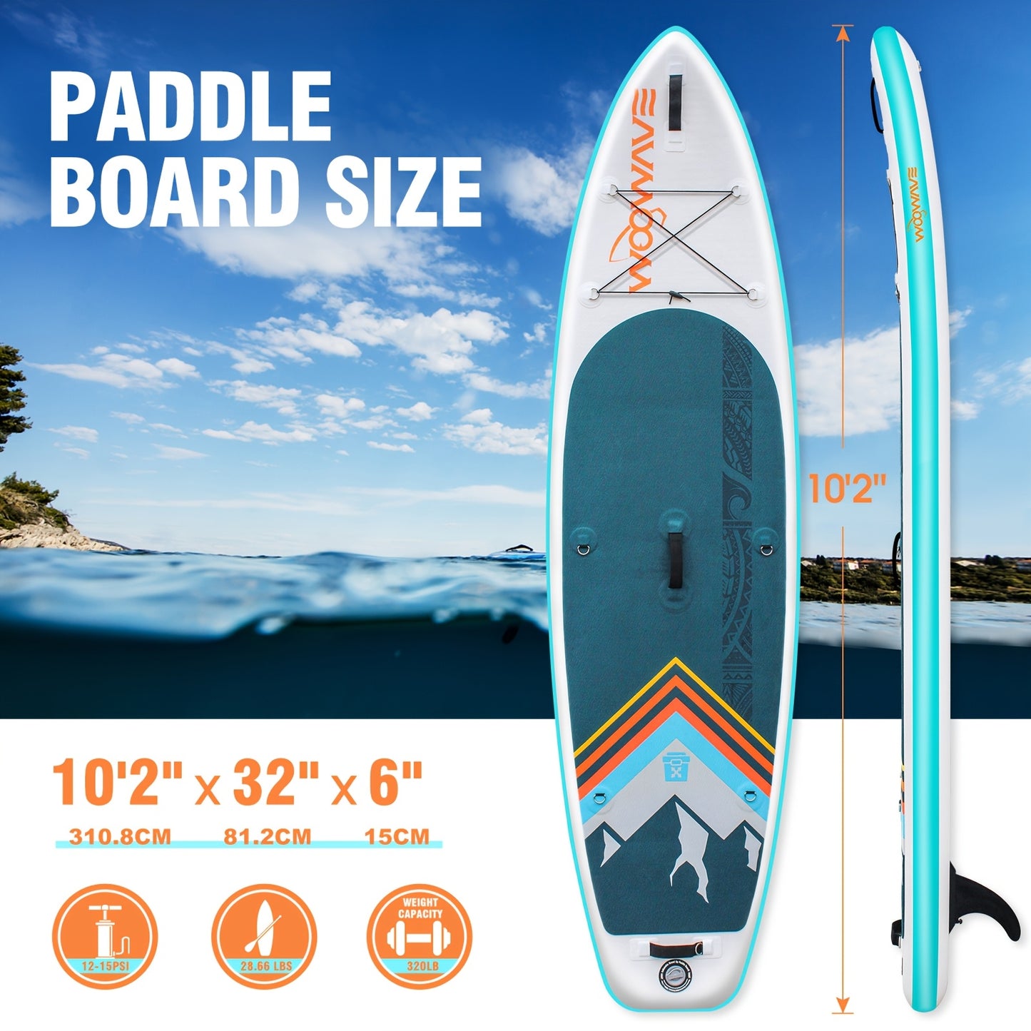 SPORT03 - Tavola da paddle gonfiabile 10'2"X32"X6"