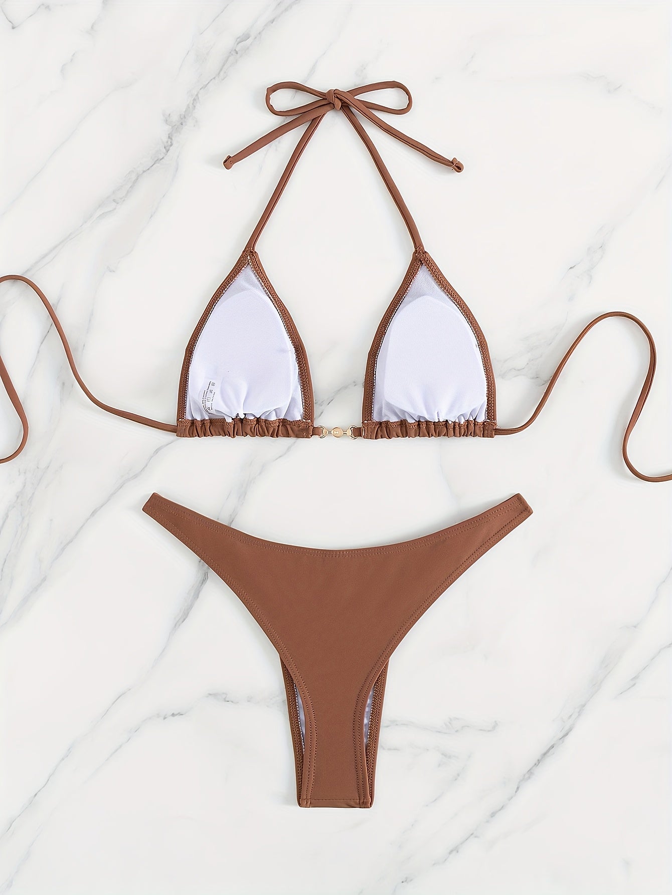 BSGIRL02 - Bikini da 2 pezzi con perizoma alto e allacciatura al collo