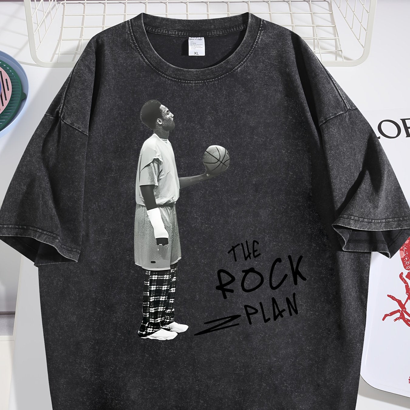 TSHIRT14 - Maglietta con stampa a motivo rock