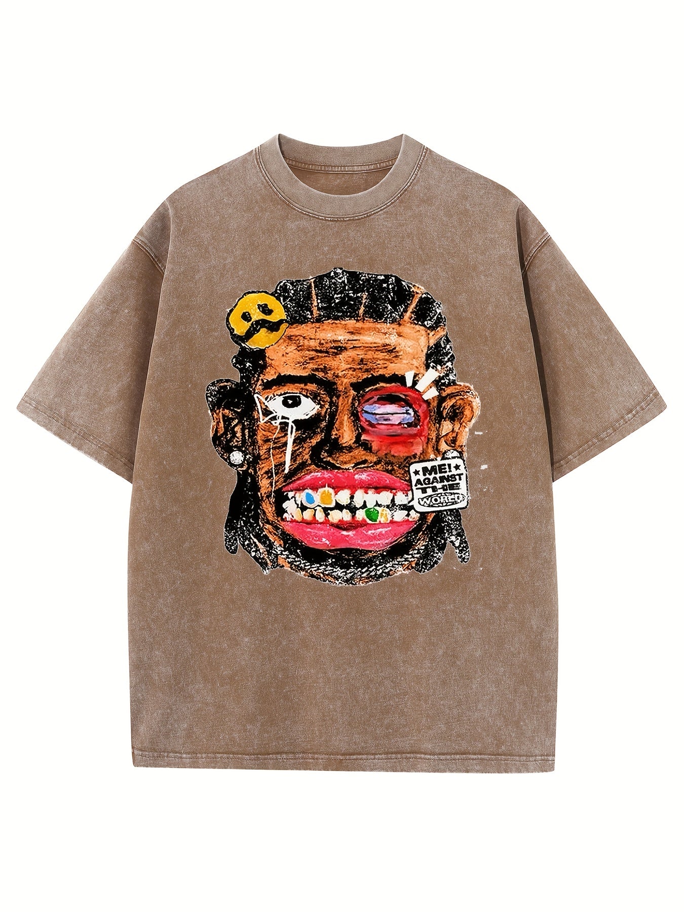TSHIRT10 - T-shirt da uomo in cotone 100% Harajuku