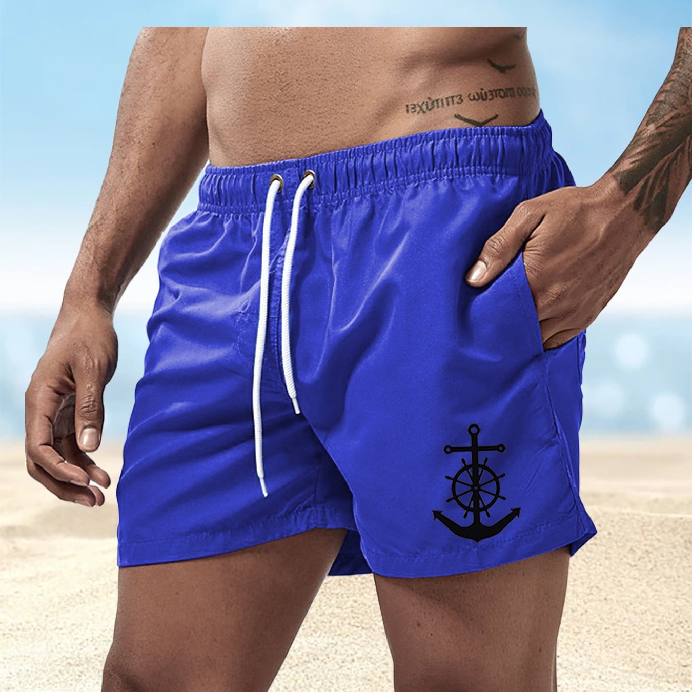 BSMENF10 - Pantaloncini da bagno da uomo ad asciugatura rapida