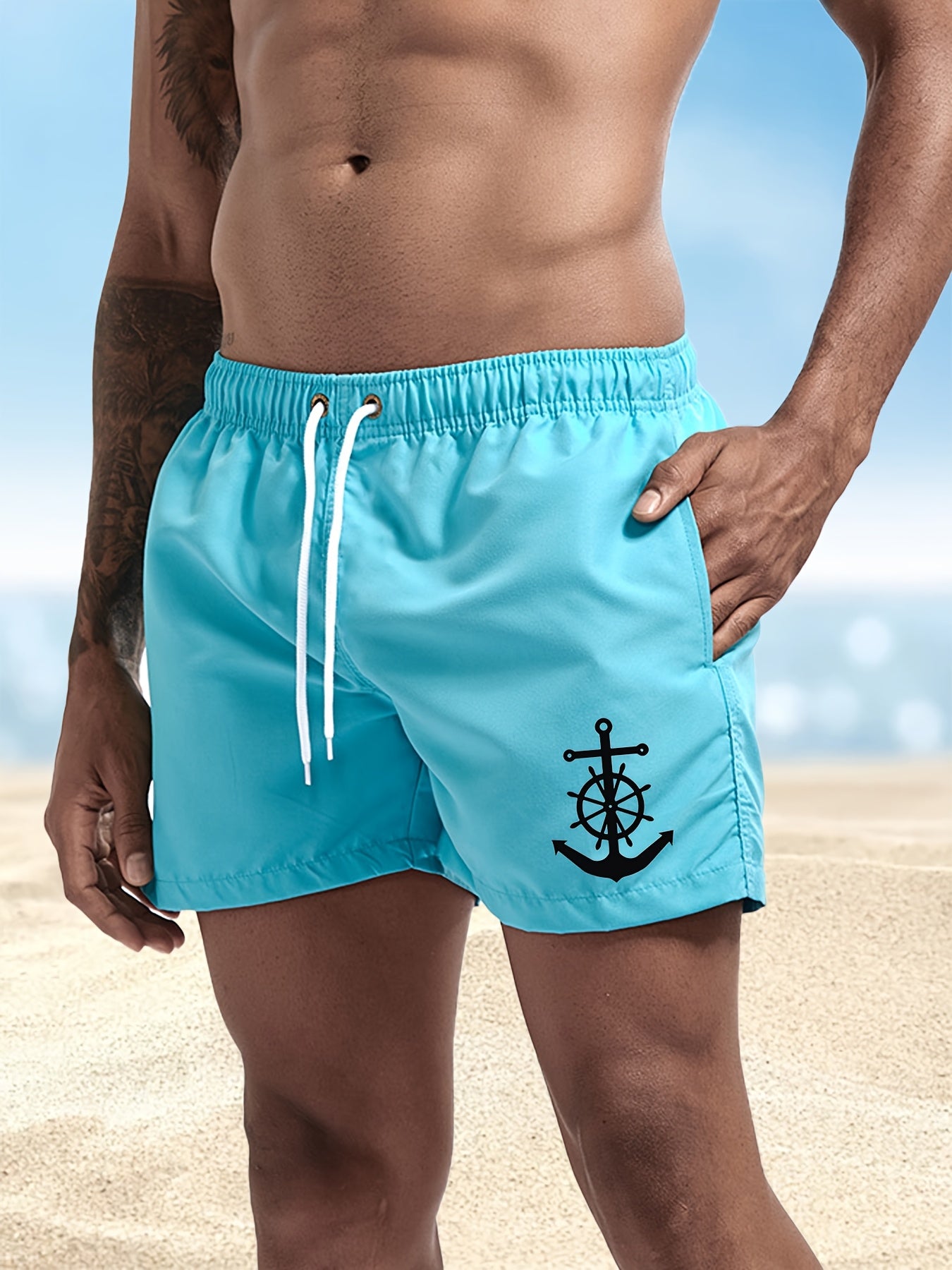 BSMENF10 - Pantaloncini da bagno da uomo ad asciugatura rapida