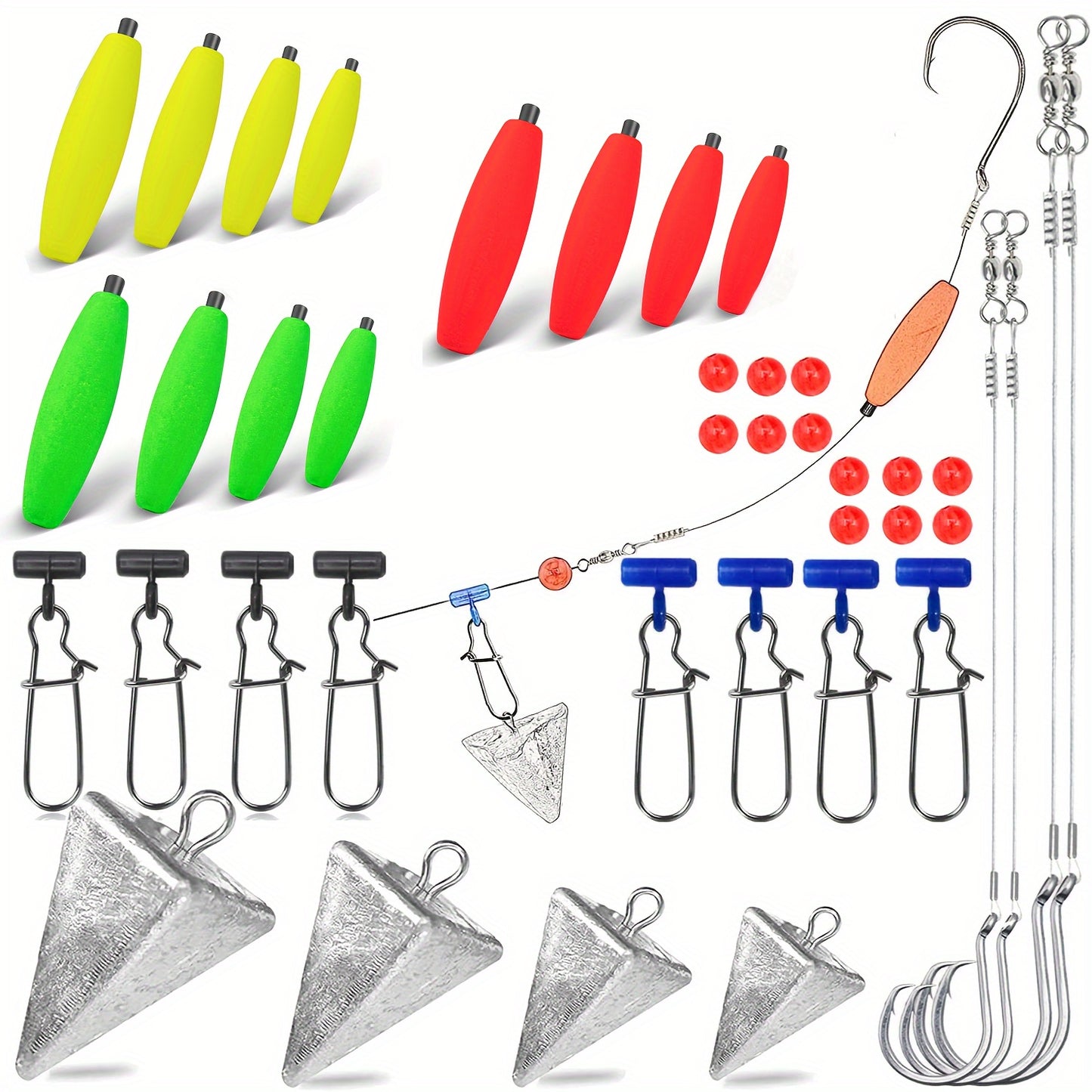 SPORT010 - Kit da pesca in acqua salata da 78 pezzi