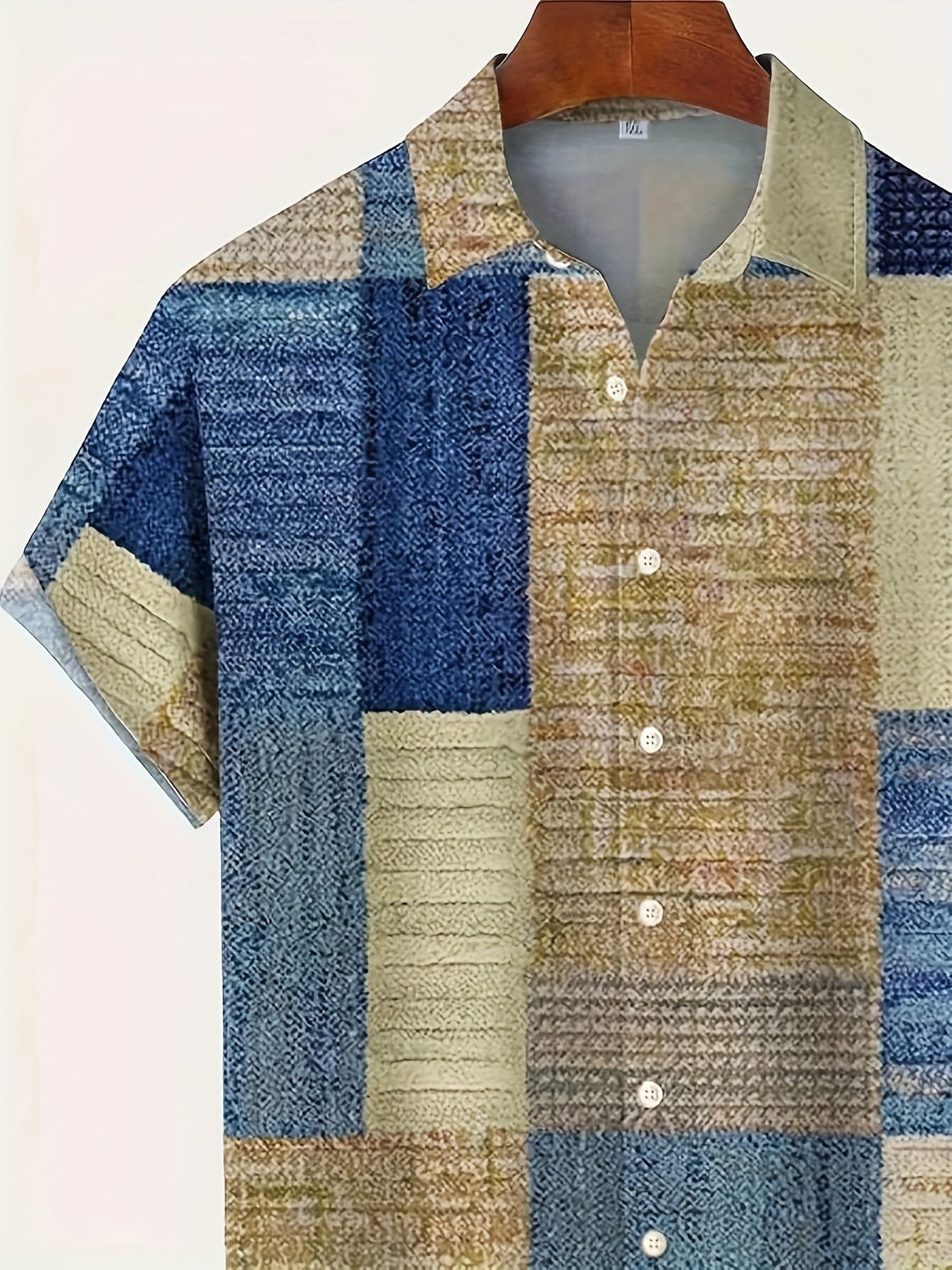 HAWAIA20 - Camicia casual a maniche corte con motivo geometrico