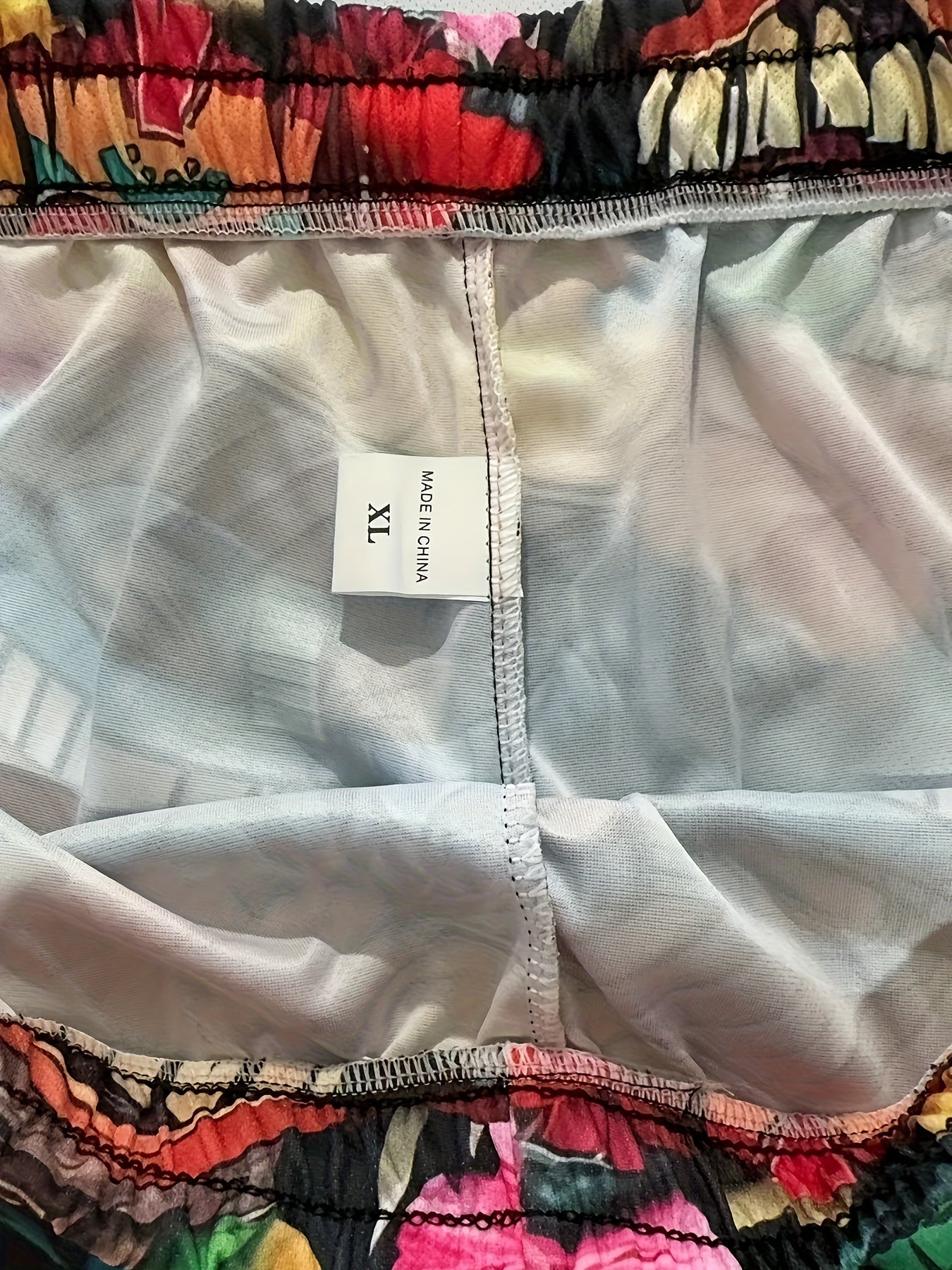 BSMENF06 - Pantaloncini da spiaggia  con stampa Hawaii