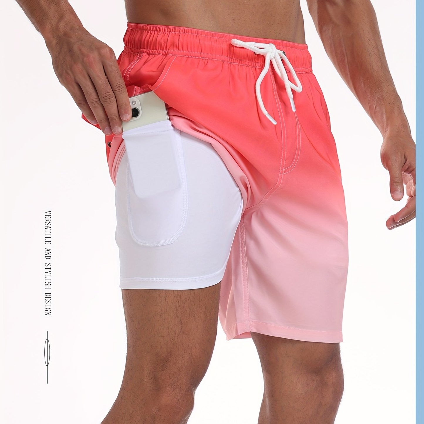 BSMENF19 - Pantaloncini da spiaggia da uomo ad asciugatura rapida