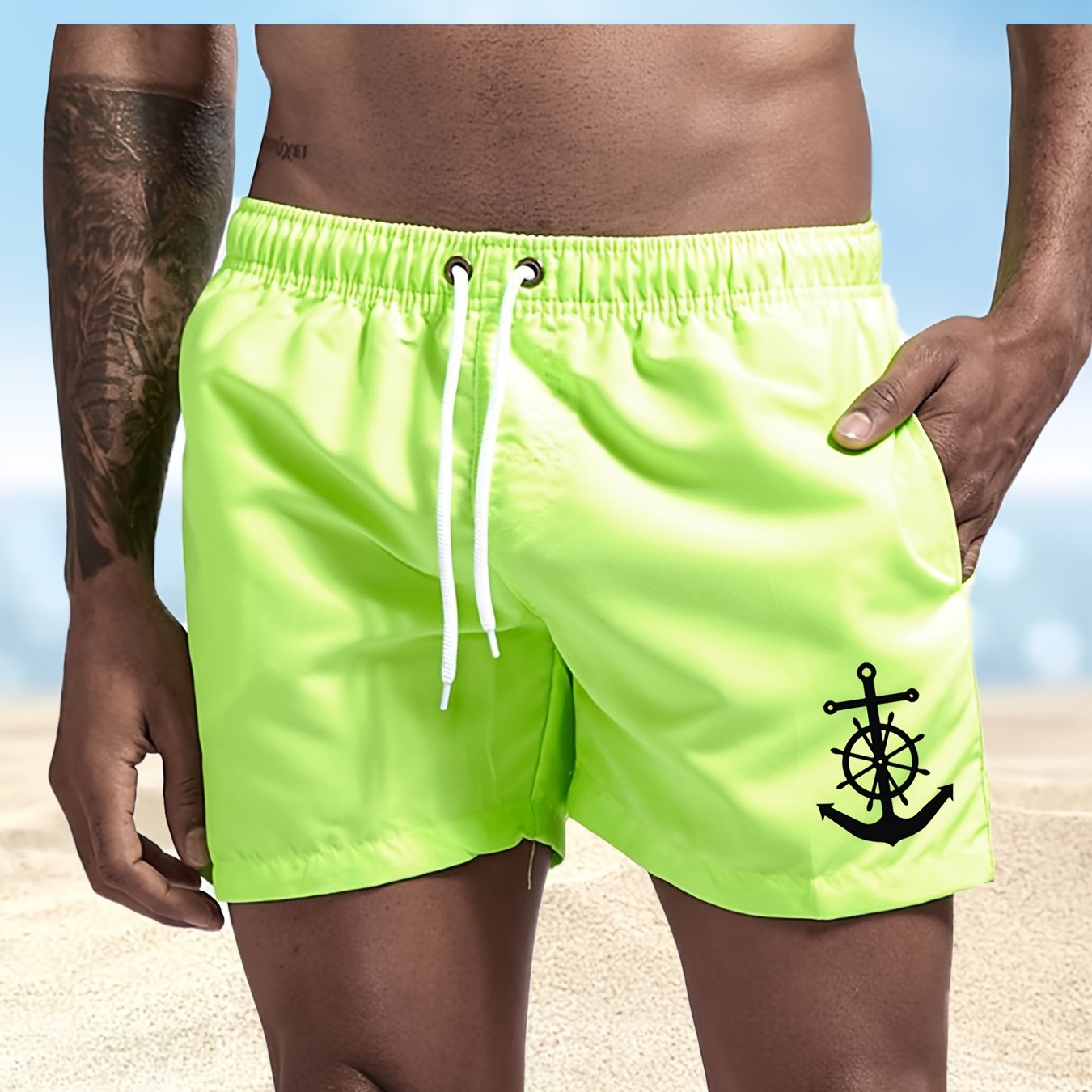 BSMENF10 - Pantaloncini da bagno da uomo ad asciugatura rapida